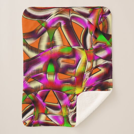 Rosa farbige, verdrehte Ausschnitte und eingekerbt Sherpadecke (Vorderseite)