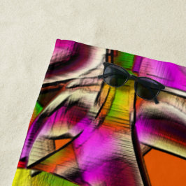 Rosa farbige, verdrehte Ausschnitte und eingekerbt Strandtuch