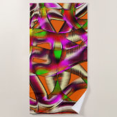 Rosa farbige, verdrehte Ausschnitte und eingekerbt Strandtuch (Vorderseite)