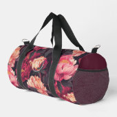 rosa farbige Vintage Blumenmuster, Monogramm Duffle Bag (Rechte Ecke)