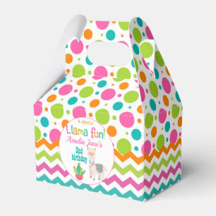 Rosa Farbige ZigZag Llama Geburtstagsparty Geschenkschachtel