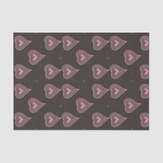 Rosa farbiges dunkles Teppichpapier mit zarten Her Seidenpapier (Vorderseite)