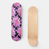 Rosa Farbmuster, rosa Blume Skateboard (Vorderseite)