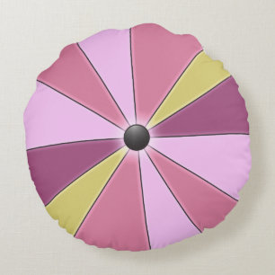 Rosa Farbrad Girly Rundes Kissen