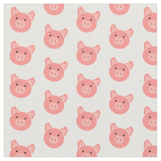 rosa Farbstoffe mit Niedlichem Schweinepattern Stoff (Nahaufnahme)