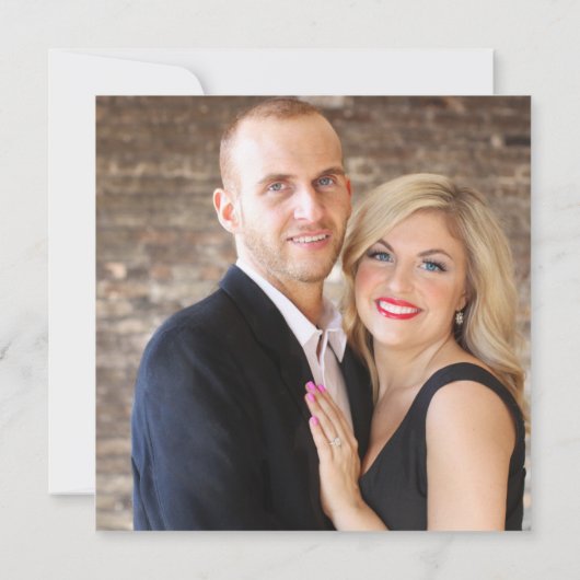 Rosa Farbton Grün Blumengrün Rett Datum Save The Date (Rückseite)