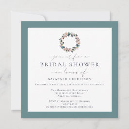 Rosa Farbton, grünes Brautparty Einladung