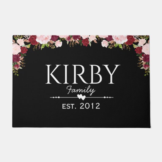 Rosa Farbtöne Bläsertür Matt Personalisiert Fußmatte (Vorderseite)