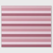 Rosa Farbtöne Streifen Design  Geschenkpapier (Flach)