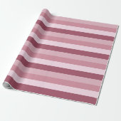 Rosa Farbtöne Streifen Design  Geschenkpapier (Ungerollt)