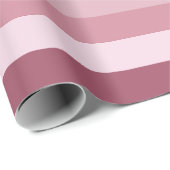 Rosa Farbtöne Streifen Design  Geschenkpapier (Rolleneckpunkt)