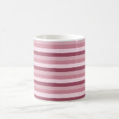 Rosa Farbtöne-Streifen-Design  Kaffeetasse (Mittel)