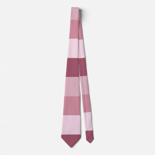 Rosa Farbtöne Streifen Design Krawatte (Vorderseite)