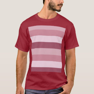 Rosa Farbtöne Streifen Design T-Shirt