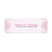 Rosa Farbtöne Vintage Blumenlatte und Damaskus (Vorne)