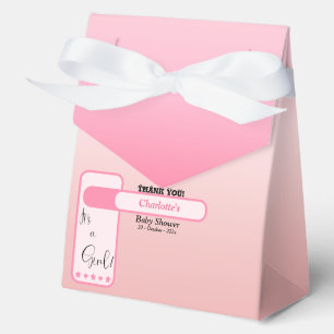 Rosa Farbverlauf Süße Augen Text Baby Shower Geschenkschachtel