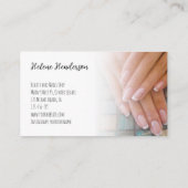 Rosa Farbverlauf Weiße Nägel nach benutzerdefinier Visitenkarte (Rückseite)