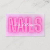 Rosa Farbverlauf Weiße Nägel nach benutzerdefinier Visitenkarte (Vorderseite)