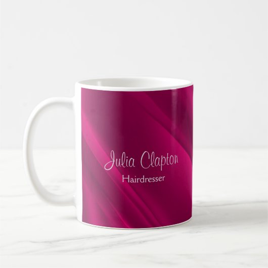 Rosa Farbverlaufsdiagonalen Kaffeetasse (Links)