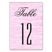 Rosa Faser Tischnummer (Rückseite)