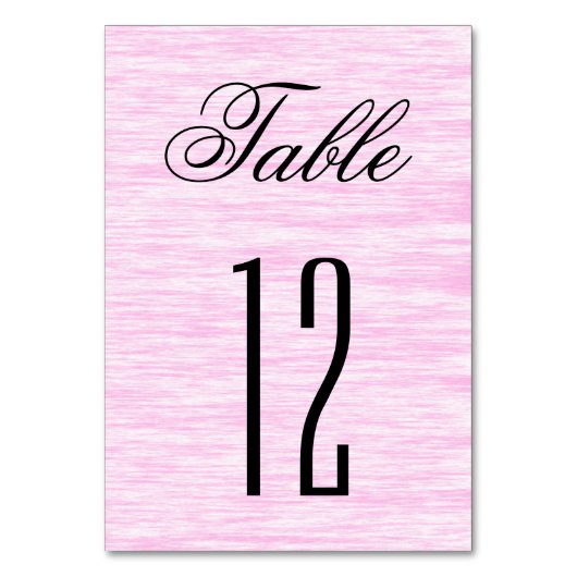 Rosa Faser Tischnummer (Rückseite)