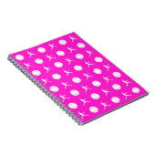 Rosa Fastpitch Muster-Notizbuch Notizblock (Rechte Seite)
