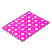 Rosa Fastpitch Muster-Notizbuch Notizblock (Linke Seite)