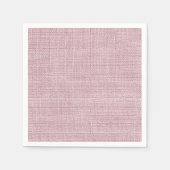 Rosa Faux-Linene Stoff elegant Serviette (Vorderseite)