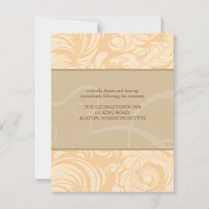Rosa Feder Hochzeitskarte Einladung