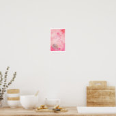 Rosa Feder und Pfau Poster (Küche)