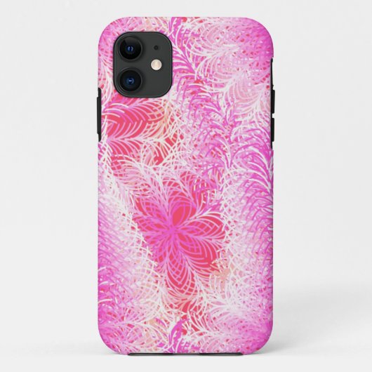 Rosa Federbohne Case-Mate iPhone Hülle (Rückseite)