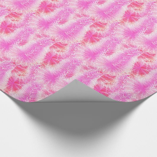 Rosa Federbohne Geschenkpapier (Ecke)