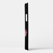 Rosa Federn auf schwarz Case-Mate iPhone Hülle (Rückseite / Rechts)