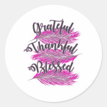 Rosa Federn dankbar dankbar, gesegnet