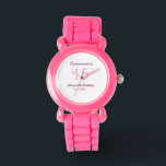 Rosa Fee 15. Geburtstag einfache moderne Quinceane Armbanduhr<br><div class="desc">mädchenhaftes Design</div>