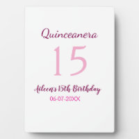 Rosa Fee 15. Geburtstag einfache moderne Quinceane