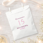 Rosa Fee 15. Geburtstag einfache moderne Quinceane Geschenktütchen (Ausgeschnitten)