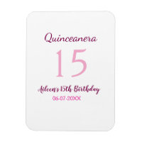 Rosa Fee 15. Geburtstag einfache moderne Quinceane