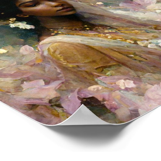 Rosa Fee 6 Fantasy Art Poster (Ecke)