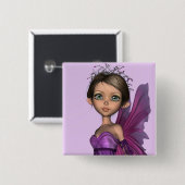 Rosa Fee Button (Vorne & Hinten)
