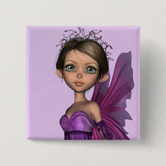 Rosa Fee Button (Vorderseite)