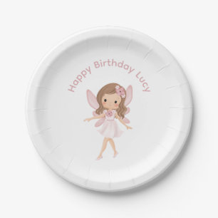 Rosa Fee Kinder zum Geburtstag Pappteller