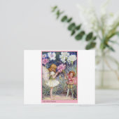 Rosa Fee Postkarte (Stehend Vorderseite)