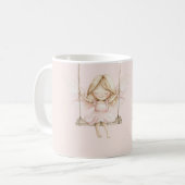 Rosa Feen auf Schaukel Kaffeetasse (Vorderseite Links)