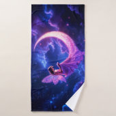 Rosa Feenflügel strahlende Sterne Kunst Badehandtuch (Badehandtuch)