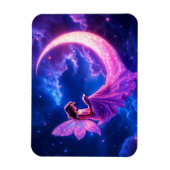 Rosa Feenflügel strahlende Sterne Kunst Magnet (Vertikal)