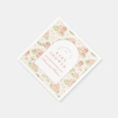 Rosa Feengarten-Baby-Party Serviette (Ecke)