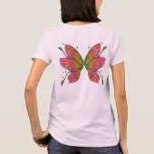 Rosa feenhafte Flügel T-Shirt (Rückseite)