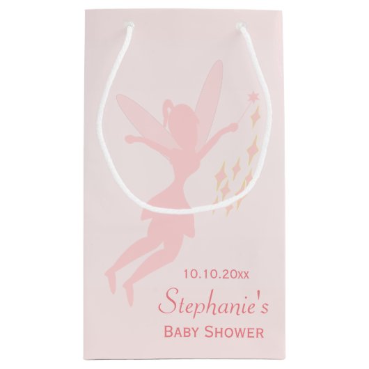 Rosa feenhafte rosa Babyparty Kleine Geschenktüte (Rückseite)