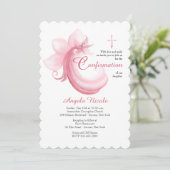 Rosa Feier Einladung (Stehend Vorderseite)